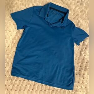 Under Armour PERFORMANCE Polo Shirt SOFT ROYAL Boys Youth MEDIUM